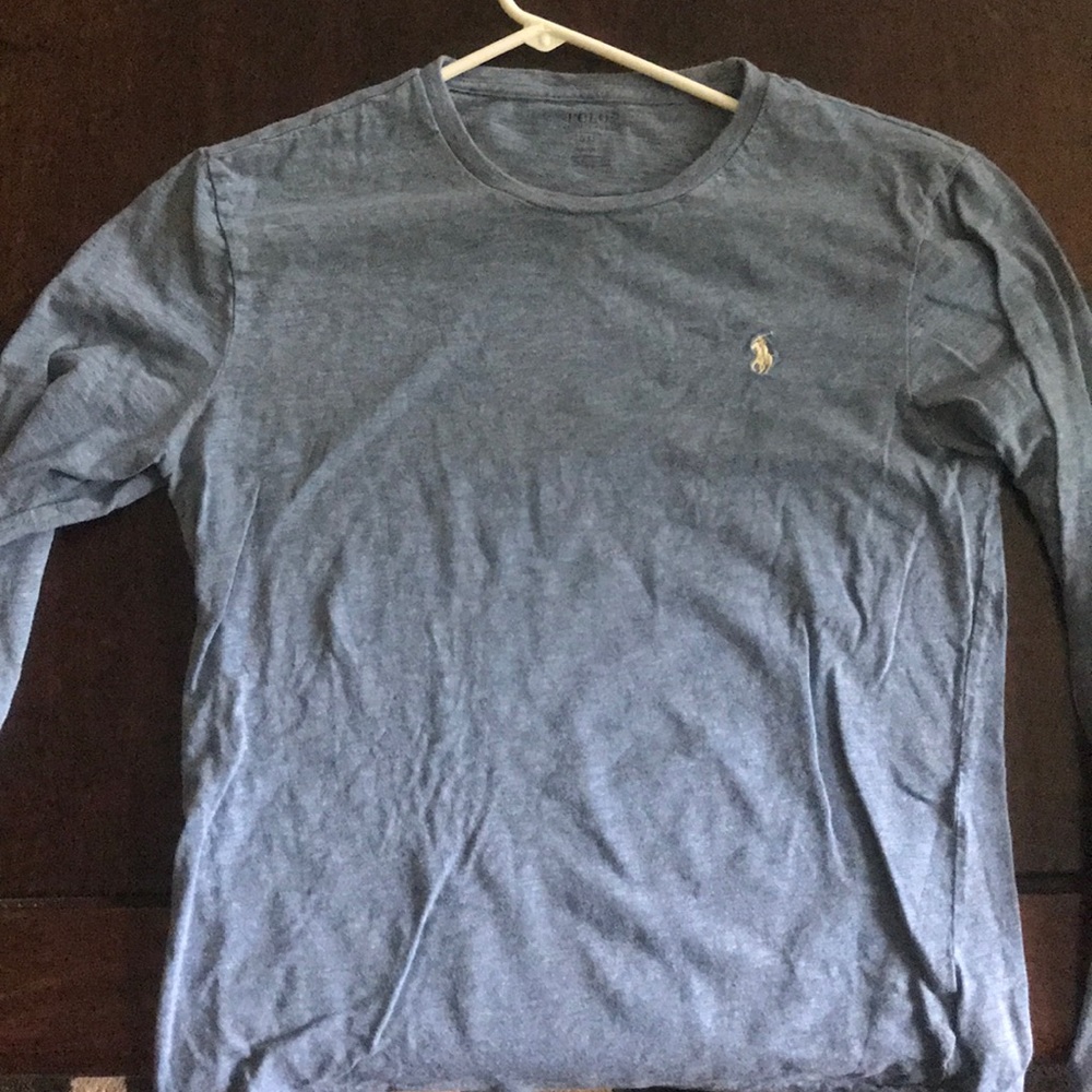 Men’s Long Sleeve Polo T Shirt (Small)